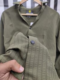 Premium solid popcorn fabrication shirt (Olive)_img_0