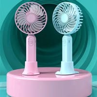 F9 Portable Handheld Rechargeable Fan with Base Stand._img_1