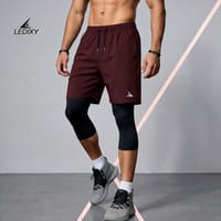 2in1 3/4 Compression Leggings + Shorts (Attached)_img_3