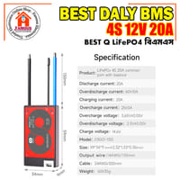 DALY 4S 12V 20A LiFePO4 Battery Management System BMS with NTC Temperature Sensor_img_3