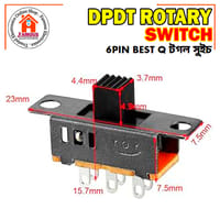 1PCS High Knob 6 Pin 3 Position DPDT Panel Slide Switch 0.5A 50V DC_img_3
