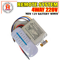 220V 4-Way Digital Wireless Remote Control Switch with Receiver & Battery – Wall Light Control System_img_5