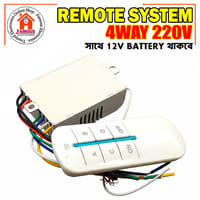 220V 4-Way Digital Wireless Remote Control Switch with Receiver & Battery – Wall Light Control System_img_2