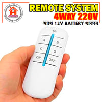 220V 4-Way Digital Wireless Remote Control Switch with Receiver & Battery – Wall Light Control System_img_3