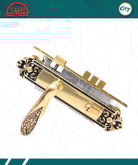 হাই সিকিউরিটি হ্যান্ডেল লক গোল্ডেন রঙের হেভি মেইন ডোর লক 320RG_img_1