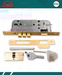 হাই সিকিউরিটি হ্যান্ডেল লক গোল্ডেন রঙের হেভি মেইন ডোর লক 320RG_img_3