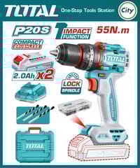 ২০ ভোল্ট কম্প্যাক্ট ব্রাশলেস কর্ডলেস ইমপ্যাক্ট ড্রিল মেশিন TOTAL TIDLI20558_img_0