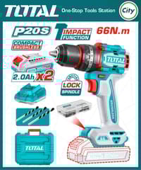 ২০ ভোল্ট কম্প্যাক্ট ব্রাশলেস কর্ডলেস ইমপ্যাক্ট ড্রিল মেশিন TOTAL TIDLI20668_img_0