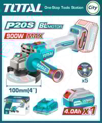 ৯০০ ওয়াট ব্রাশলেস মটর ২০ ভোল্ট কর্ডলেস অ্যাঙ্গেল গ্রাইন্ডার মেশিন TOTAL TAGLI261021_img_0
