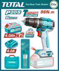 ২০ ভোল্ট ব্রাশলেস কর্ডলেস ৯৬N ইমপ্যাক্ট ড্রিল মেশিন TOTAL TIDLI20968_img_0