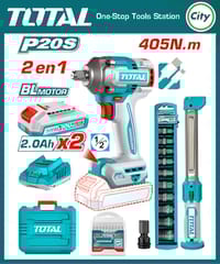 ২০ ভোল্ট লিথিয়াম আয়ন ব্রাশলেশ মটর ইমপ্যাক্ট রেঞ্চ কোম্বো কীট TOTAL TOSLI23056_img_0