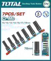 ৭ পিস হাফ ইঞ্চি ডিআর ডিপ ইমপ্যাক্ট সকেট সেট TOTAL THKISD12073L_img_0