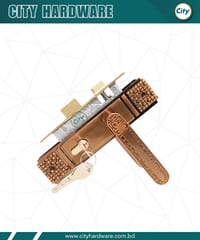 উচ্চ সুরক্ষার ছোট আকারের হ্যান্ডেল লক রুম ডোর লক কফি রঙের 613CF_img_1