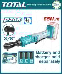 ২০ ভোল্ট লিথিয়াম আয়ন ড্রাইভ র‍্যাচেট (ব্যাটারি এবং চার্জার ছাড়া) TOTAL TDRLI2060151_img_0