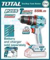 ২০ ভোল্ট কর্ডলেস ড্রিল ৫৫ এন ইমপ্যাক্ট কমপ্যাক্ট ব্রাশলেস (ব্যাটারি ও চার্জার ছাড়া) TOTAL TIDLI205581_img_0