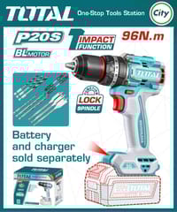 ২০ ভোল্ট কর্ডলেস ড্রিল ৯৬ এন ইমপ্যাক্ট ব্রাশলেস (ব্যাটারি ও চার্জার ছাড়া) TOTAL TIDLI209681_img_0