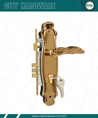 হাই সিকিউরিটি হ্যান্ডেল লক কফি রঙের হেভি মেইন ডোর লক 317CF_img_0