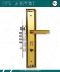বড় সাইজের হ্যান্ডেল লক হাই সিকিউরিটি গোল্ডেন রঙের মেইন ডোর লক_img_0