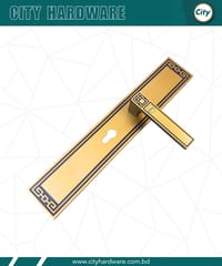 বড় সাইজের হ্যান্ডেল লক হাই সিকিউরিটি গোল্ডেন রঙের মেইন ডোর লক_img_2