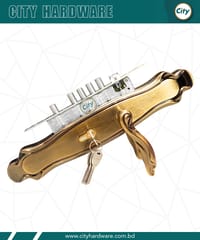 বড় সাইজের হ্যান্ডেল লক হাই সিকিউরিটি কফি রঙের মেইন ডোর লক_img_1