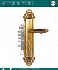 বড় সাইজের হ্যান্ডেল লক হাই সিকিউরিটি কফি রঙের মেইন ডোর লক_img_0