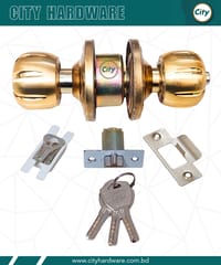 প্রিমিয়াম মানের রাউন্ড লক গোল্ডেন রঙের ডোর লক 5887GB_img_2