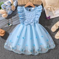Imported ✨ Girls' Summer Sleeveless Lace & Mesh Princess Dress_img_1