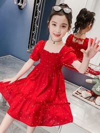 Imported ⭐ Girls' Summer Western Style Dress – Trendy Kids Outfit_img_0