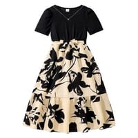 Imported 🌺 Girls’ Floral Print Elegant Dress – 2025 Summer Resort Style_img_4