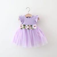 Imported 🎀 Baby Girl Summer Princess Dress – Puffy Veil Skirt (Western Style)_img_0
