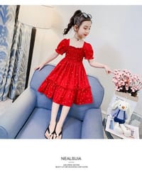 Imported ⭐ Girls' Summer Western Style Dress – Trendy Kids Outfit_img_2