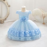 Imported 🎉 High-Quality Birthday & Party Dress – Princess Flower Girl Outfit_img_2
