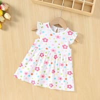 Imported ☀️ Girls' Summer Cotton Short-Sleeve Princess Dress – Baby Nightgown_img_0