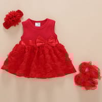 Imported ❤️ Baby Girls’ Red Princess Dress – First Birthday Celebration Outfit (Summer)_img_0