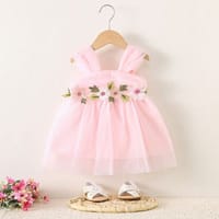 Imported 🌸 Girls' Summer Floral Suspender Princess Dress – Korean Gauze Skirt_img_0