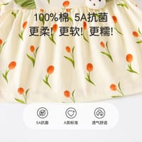 Imported 🌸 Shanyingfang Baby Girls’ Pure Cotton Two-Piece Set – Summer Short Sleeve Top & Pants_img_2