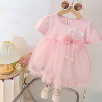 Imported🌸 Toddler Girls’ Summer Princess Dress – Casual Mesh Skirt Outfit_img_0