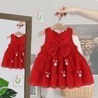Imported 🍼 Baby Girls’ Summer Cartoon Dress – Sleeveless Korean Vest Style_img_1
