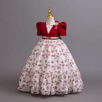 Imported 🌸 Girls’ Chiffon Floral Princess Dress – Catwalk & Party Outfit_img_0