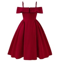 Imported 👗 Girls’ Off-Shoulder Halter Princess Dress – Pleated Double-Layer Party Dress_img_1