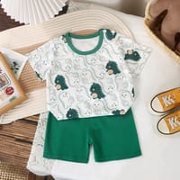 Imported 🌞 Kids’ Summer Cotton Outfit – Boys’ T-Shirt & Girls’ Shorts Set_img_3