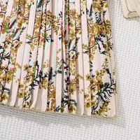 Imported 🌸 Girls’ French Retro Printed Pleated Dress – Summer Flying Sleeve Princess Dress_img_2