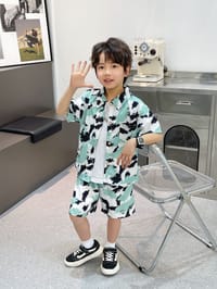 Imported 👔 Boys’ Summer Two-Piece Suit – Short-Sleeve Shirt & Pants (Korean Style)_img_0
