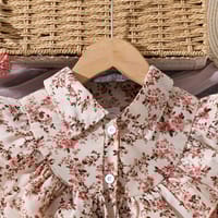 Imported 🌸 Girls’ Autumn Floral Mesh Princess Dress – Long Sleeve Collared Waist-Fit Design_img_2