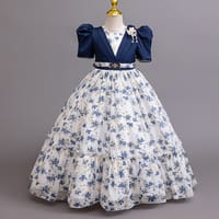 Imported 🌸 Girls’ Chiffon Floral Princess Dress – Catwalk & Party Outfit_img_1