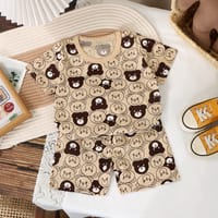 Imported 🌞 Kids’ Summer Cotton Outfit – Boys’ T-Shirt & Girls’ Shorts Set_img_4