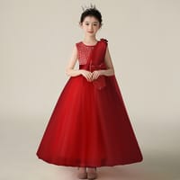 Imported 👑 Girls’ Princess Wedding & Performance Dress – Long Summer Gown_img_1