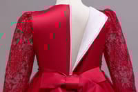 Imported ✨ Girls’ Long-Sleeve Lace Princess Dress – Flower Girl & Performance Outfit_img_1