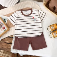 Imported 🌞 Kids’ Summer Cotton Outfit – Boys’ T-Shirt & Girls’ Shorts Set_img_0