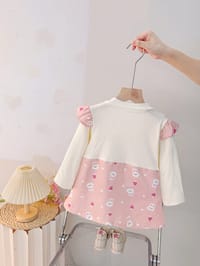 Imported 🍁 Autumn Princess Dress – Cartoon Suspender Faux Two-Piece Long-Sleeve Outfit_img_2